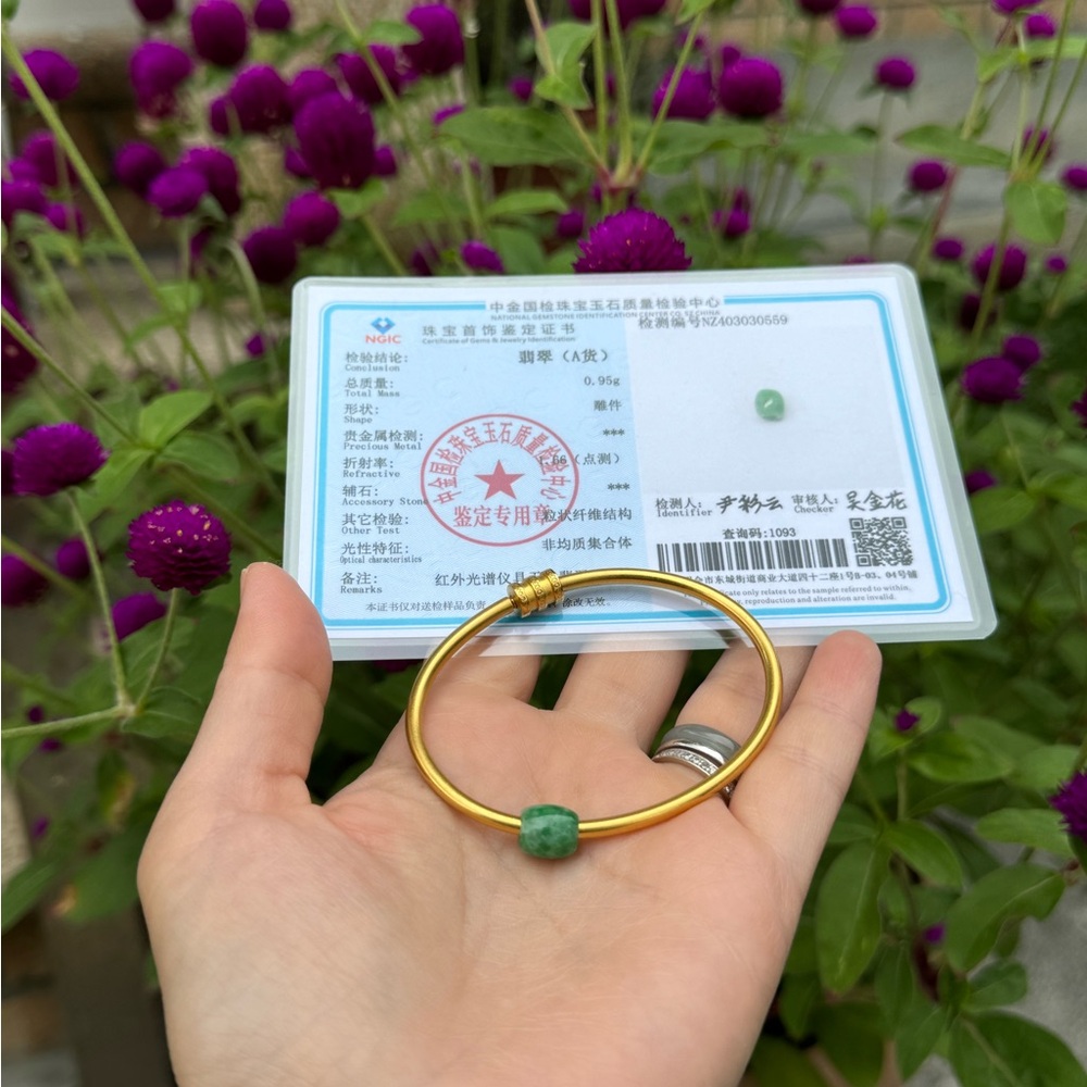 Certified Natural Burma Myanmar green jadeite bead charm necklace bracelet